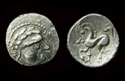 Danube Celts, AR Obol, Sirmium, 2nd Cent BC, SOLD!